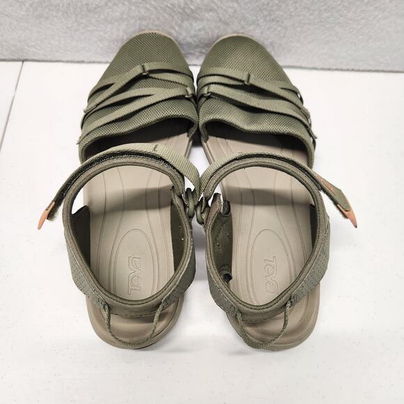 Teva Cross-Foot Sporty Closed Toe Tirra Ct Sandal Burnt Olive Womens Size 9 NWOT - Picture 6 of 11
